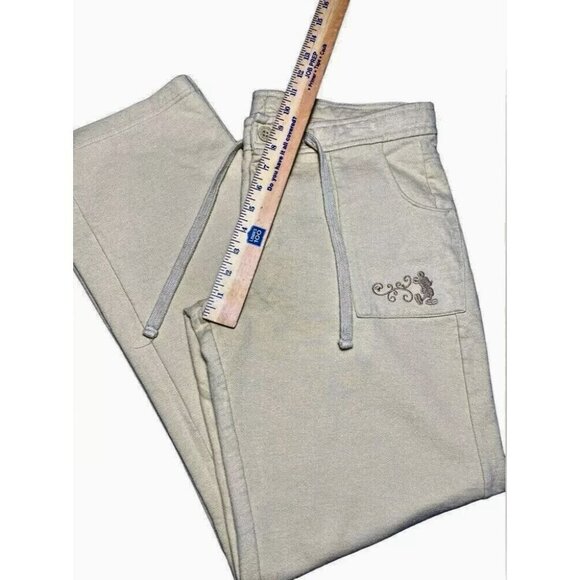 Vintage Disney Mickey Mouse Embroidered Pants Size M | 100% Cotton | Y2K Casual - Picture 8 of 8
